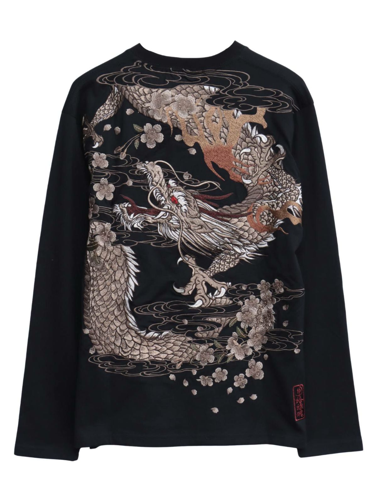 【絡繰魂・粋】“桜龍降臨”刺繍入りロンT
