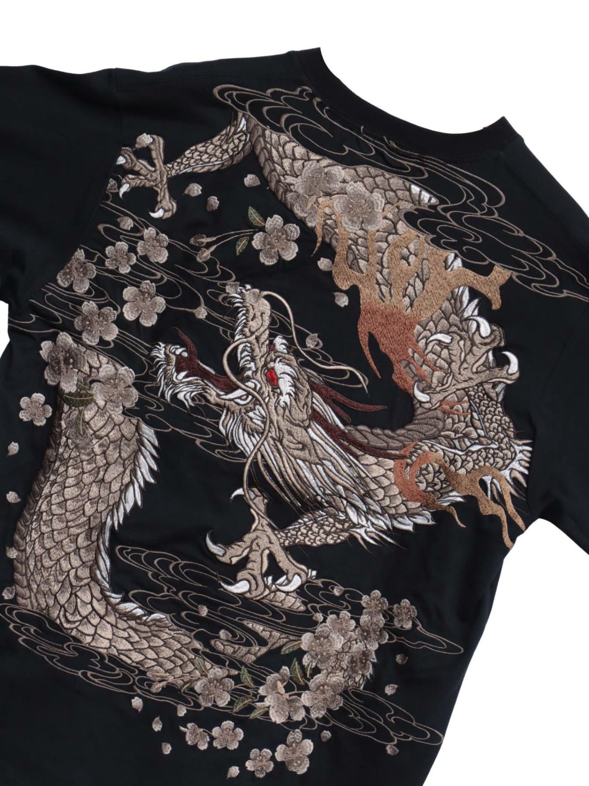 【絡繰魂・粋】“桜龍降臨”刺繍入りロンT