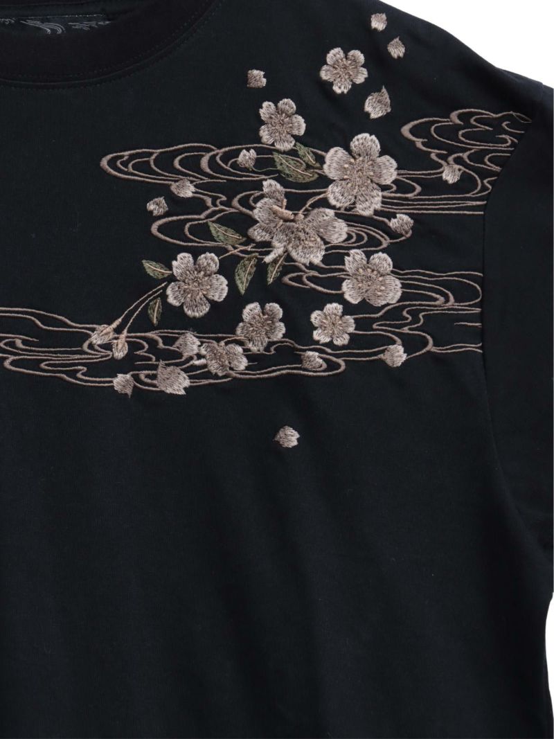【絡繰魂・粋】“桜龍降臨”刺繍入りロンT