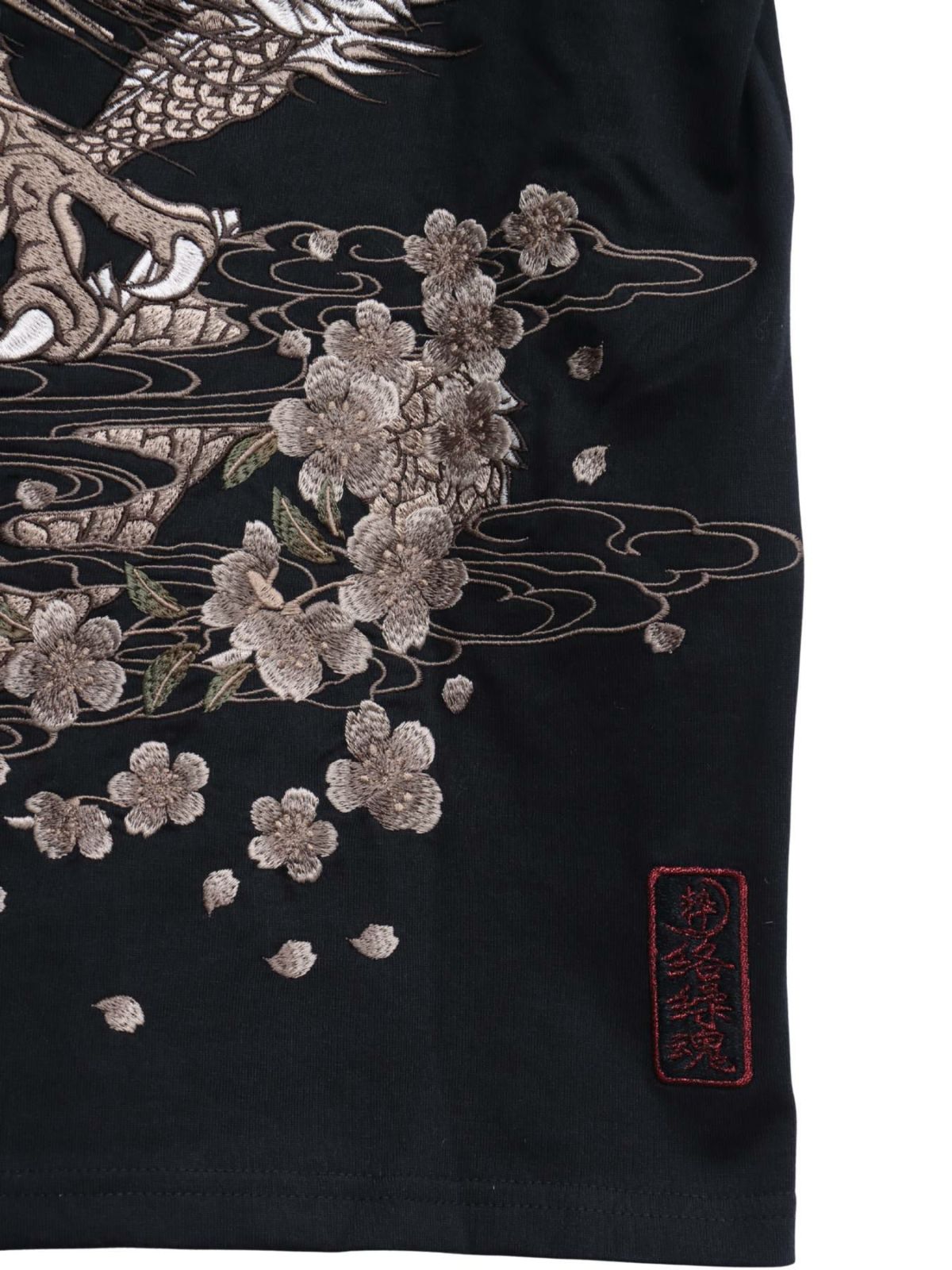 【絡繰魂・粋】“桜龍降臨”刺繍入りロンT
