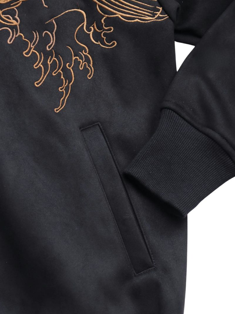 【絡繰魂・粋】“夫婦鯉”総刺繍ZIPパーカー