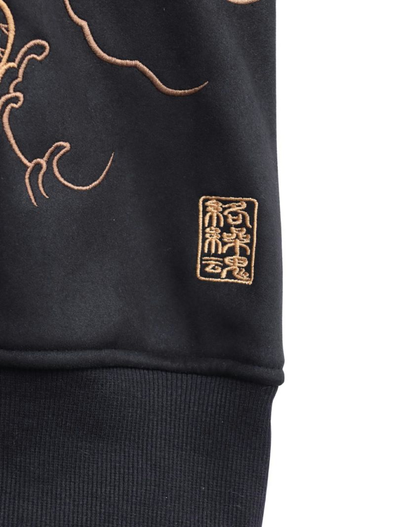 【絡繰魂・粋】“夫婦鯉”総刺繍ZIPパーカー