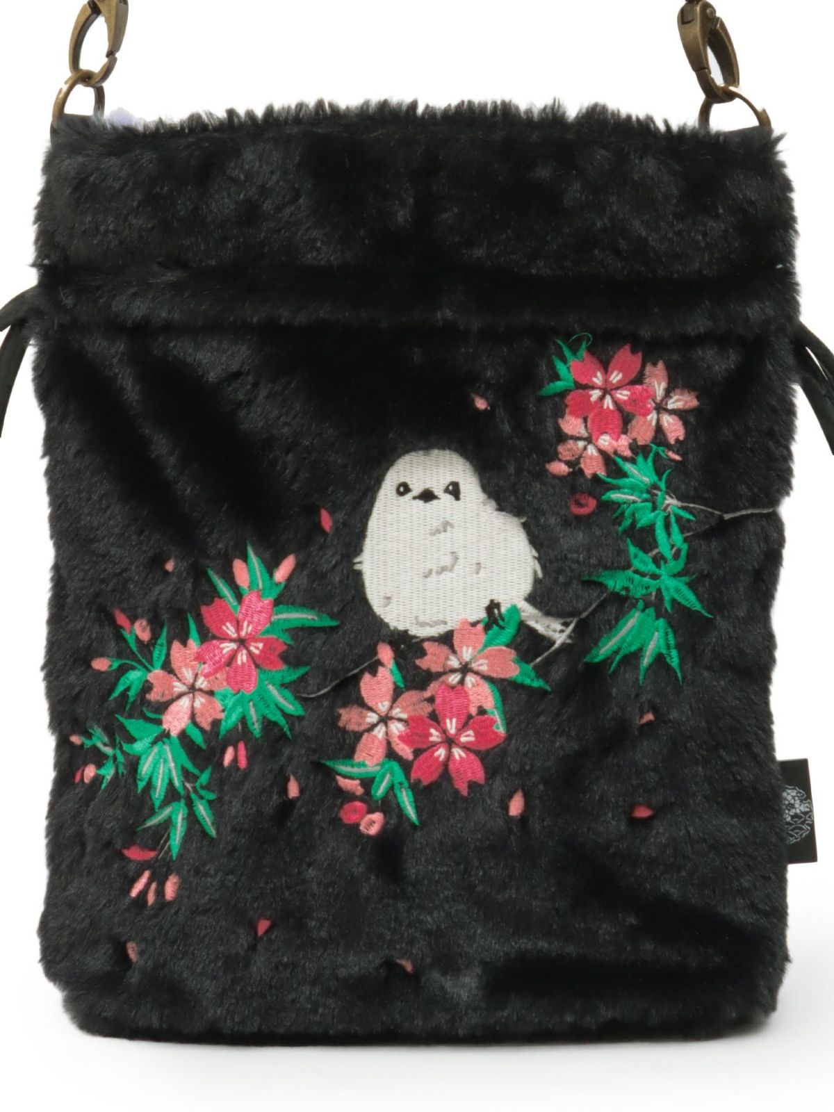 【雅結】シマエナガ 2WAY巾着バッグ