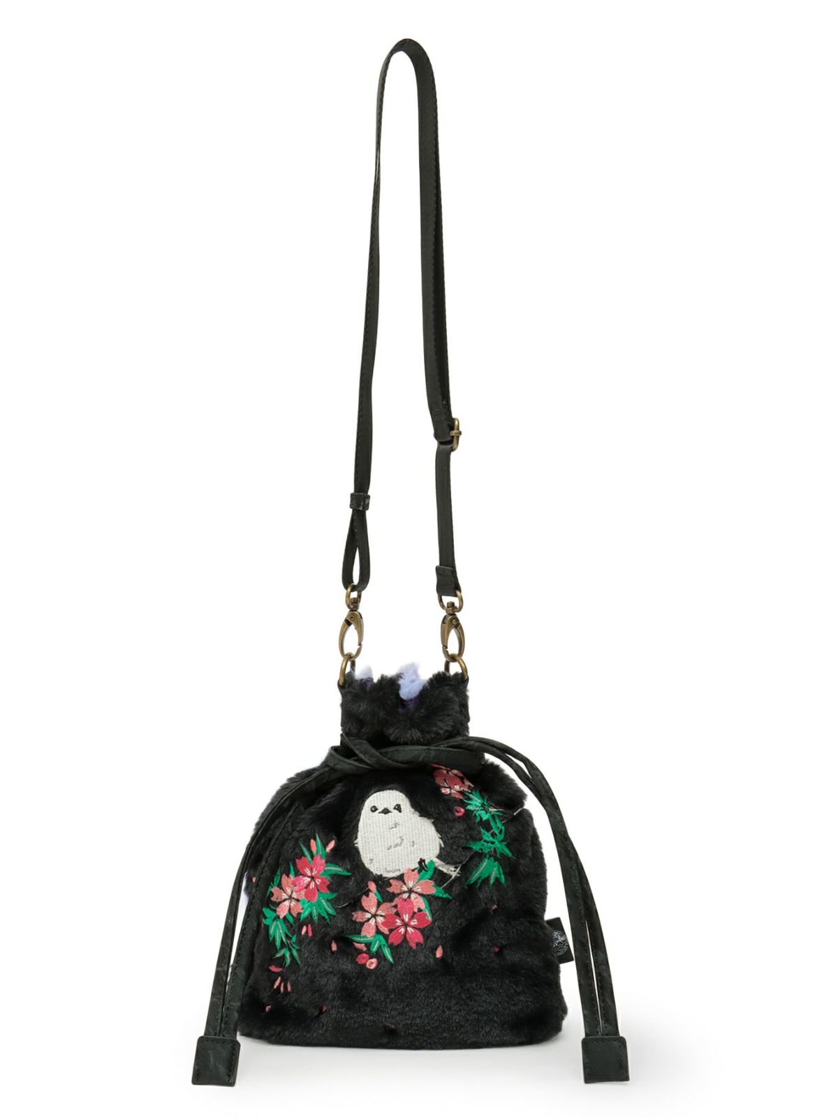 【雅結】シマエナガ 2WAY巾着バッグ