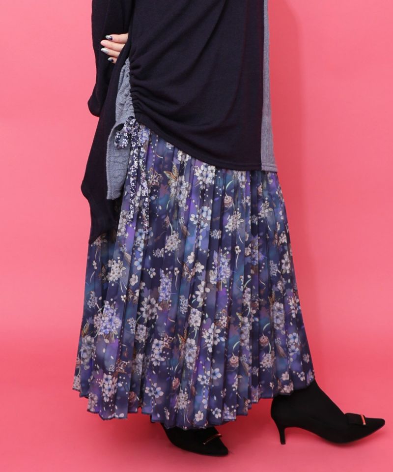 【雅結×iS ScoLar】コラボ 花蝶リバーシブルスカート