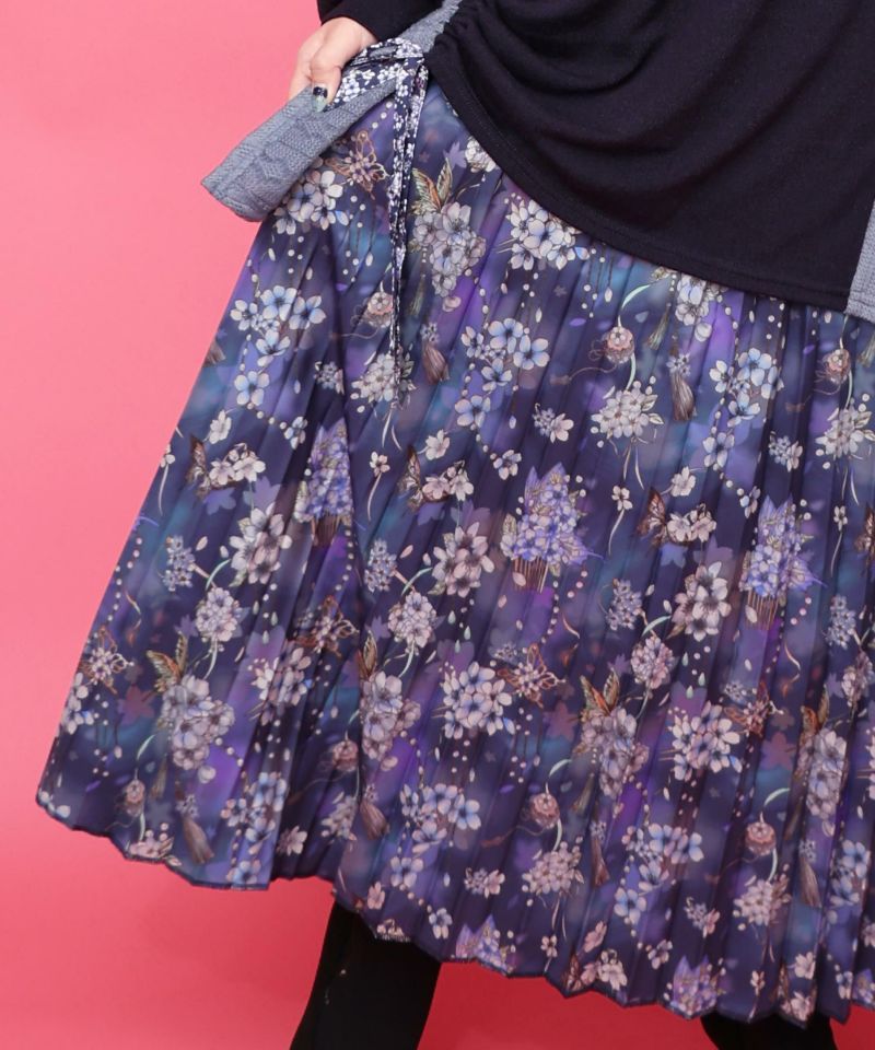 【雅結×iS ScoLar】コラボ 花蝶リバーシブルスカート