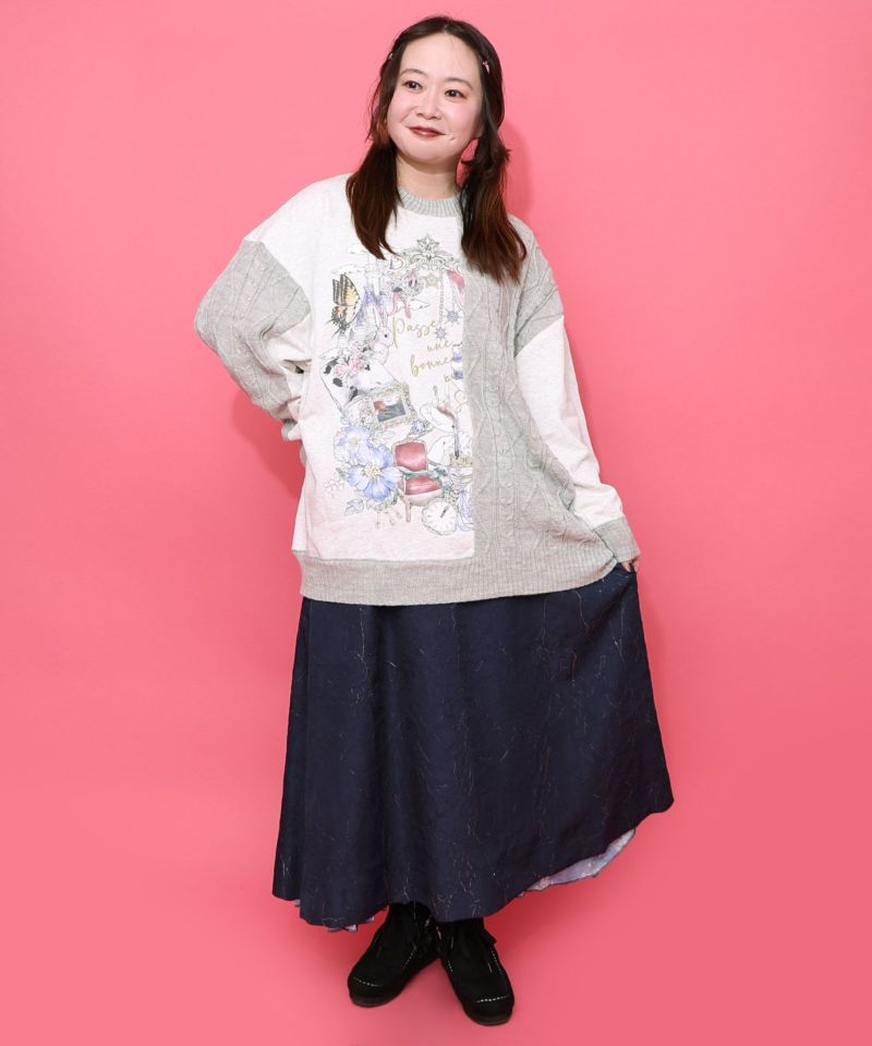 【雅結×iS ScoLar】コラボ 花蝶リバーシブルスカート