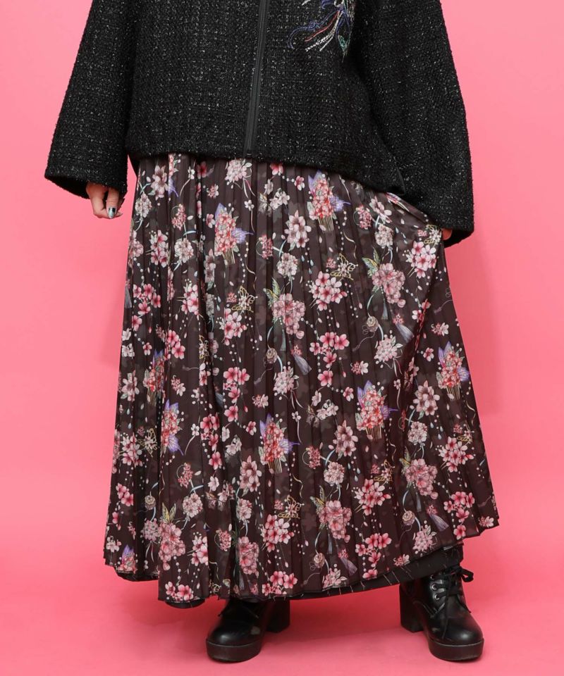 【雅結×iS ScoLar】コラボ 花蝶リバーシブルスカート