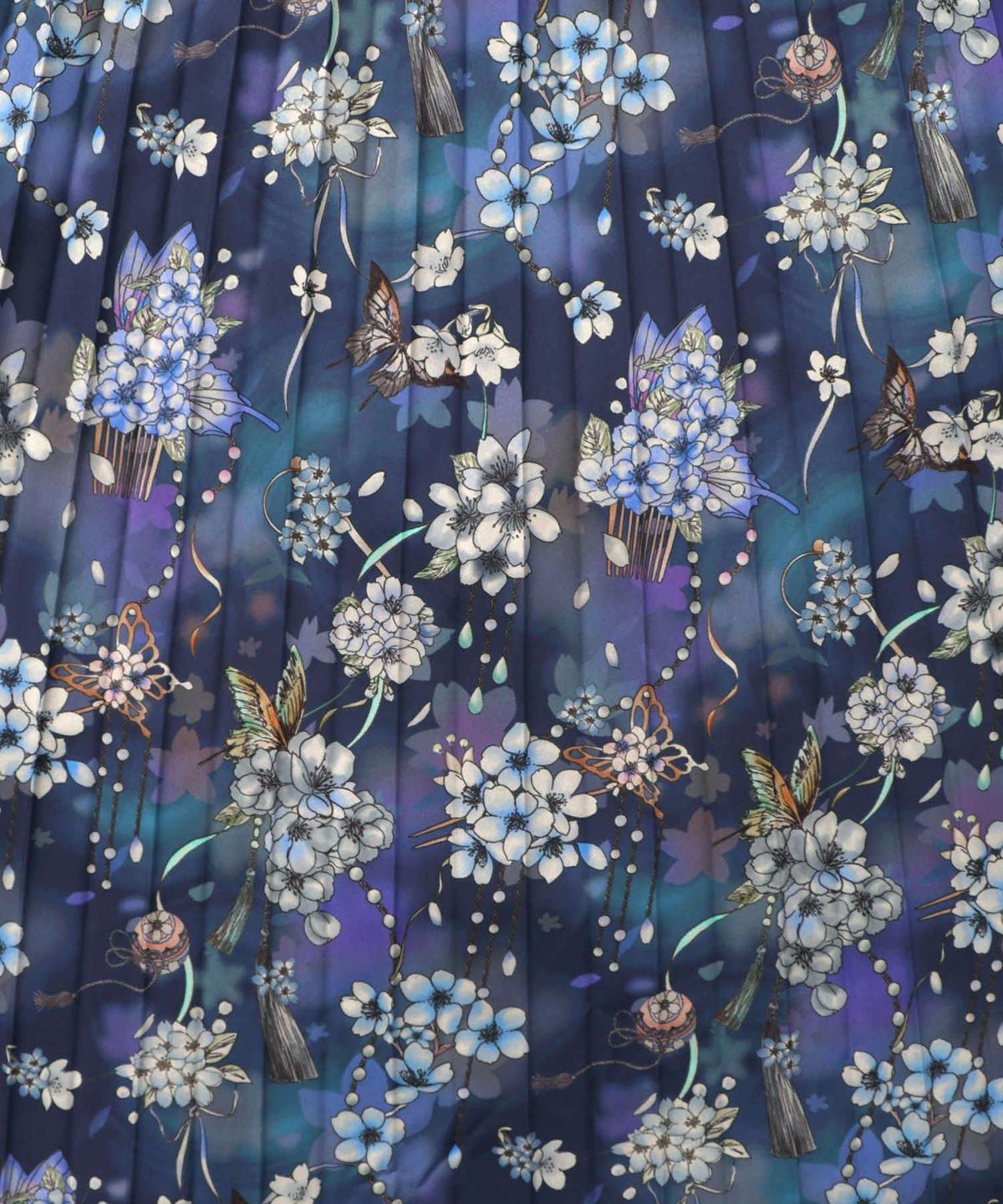 【雅結×iS ScoLar】コラボ 花蝶リバーシブルスカート