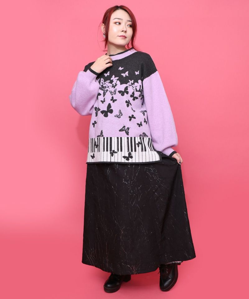 【雅結×iS ScoLar】コラボ 花蝶リバーシブルスカート