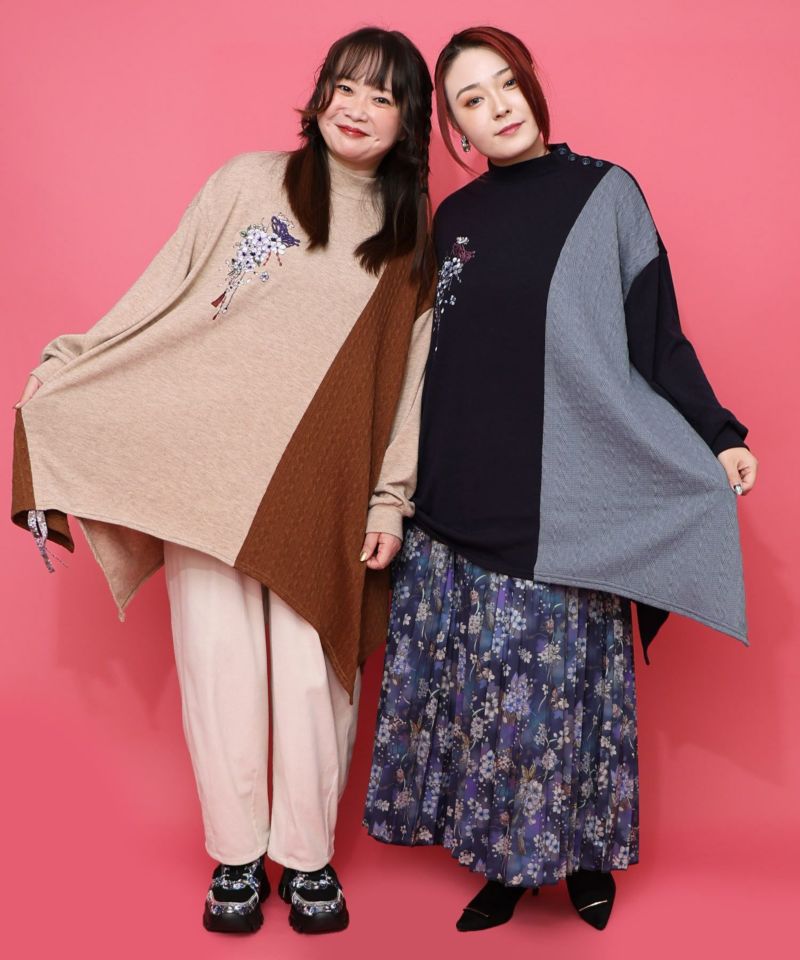 【雅結×iS ScoLar】コラボ 異素材切替プルオーバー