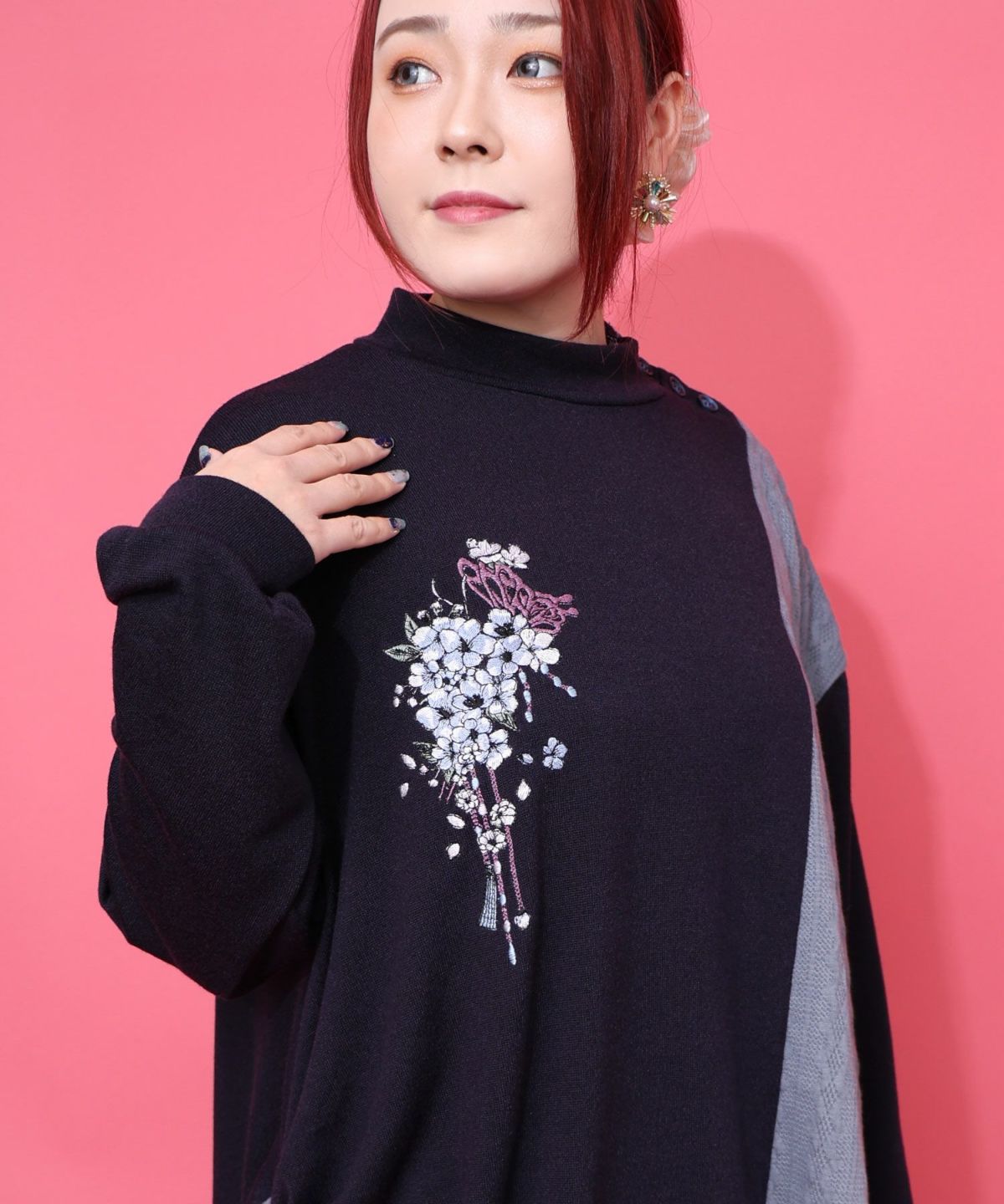 【雅結×iS ScoLar】コラボ 異素材切替プルオーバー