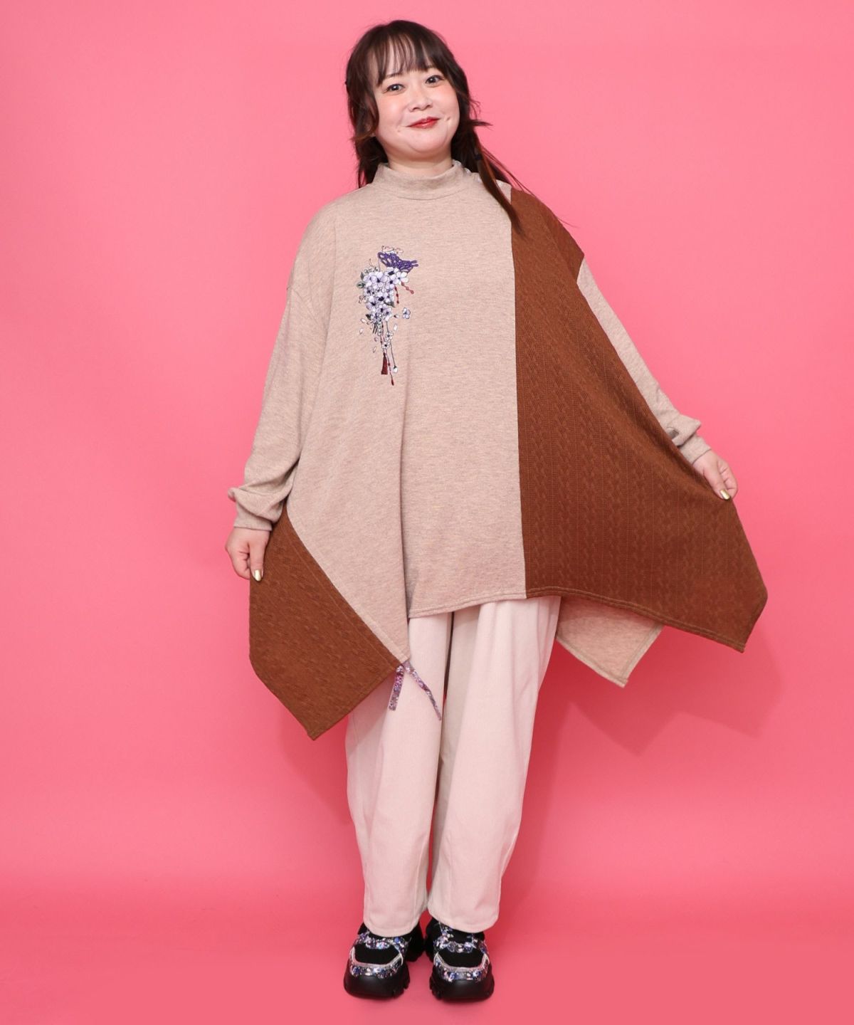 【雅結×iS ScoLar】コラボ 異素材切替プルオーバー