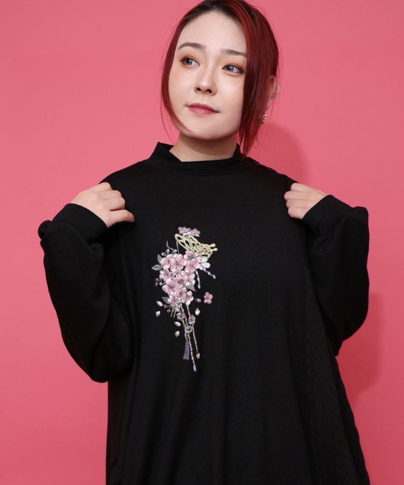 【雅結×iS ScoLar】コラボ 異素材切替プルオーバー