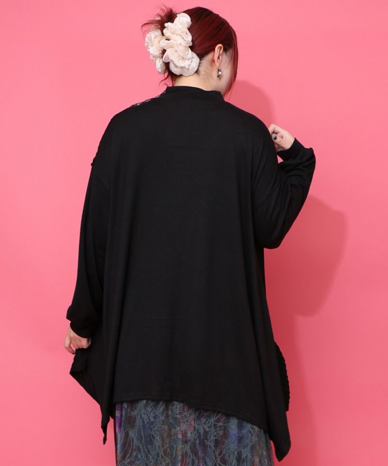 【雅結×iS ScoLar】コラボ 異素材切替プルオーバー