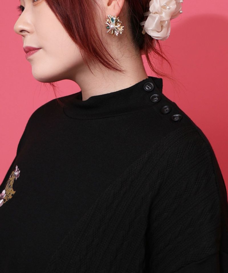 【雅結×iS ScoLar】コラボ 異素材切替プルオーバー