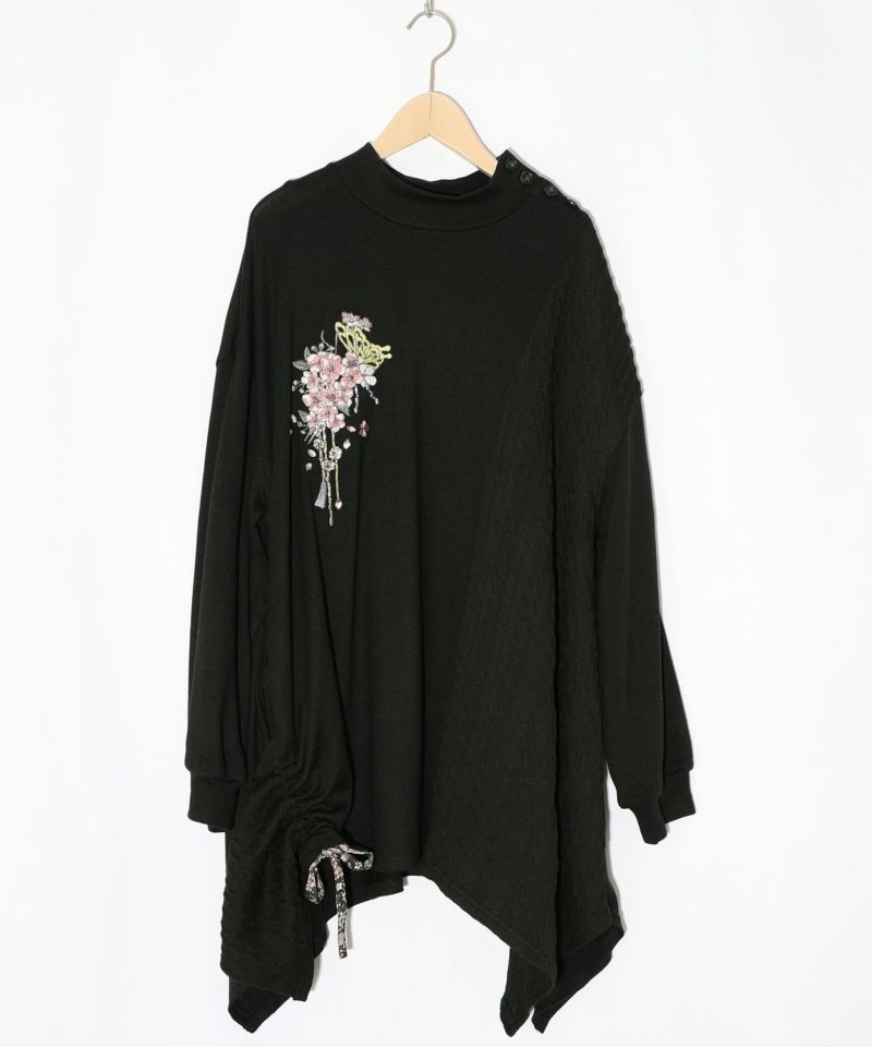 【雅結×iS ScoLar】コラボ 異素材切替プルオーバー