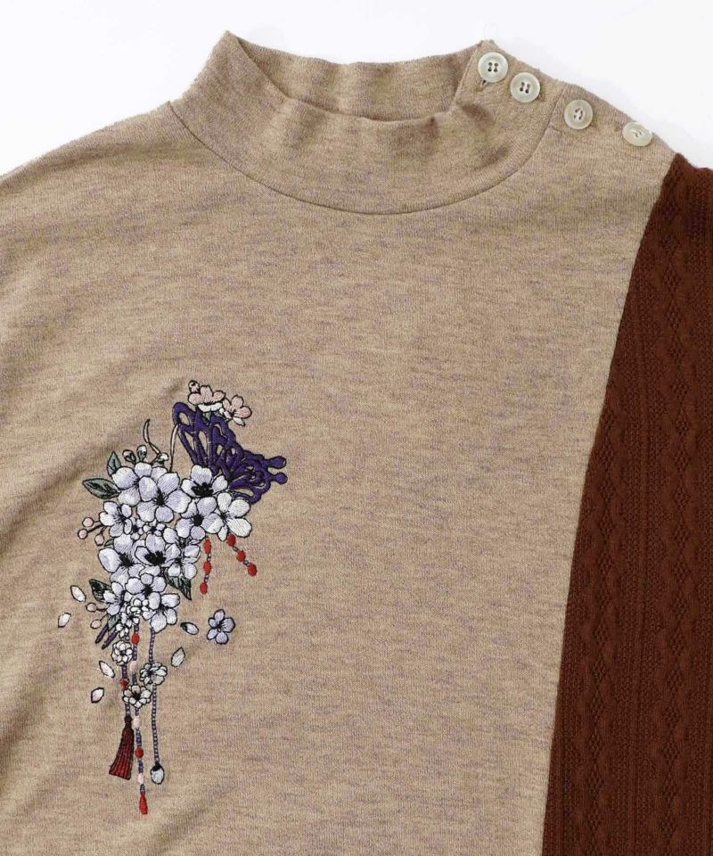 【雅結×iS ScoLar】コラボ 異素材切替プルオーバー