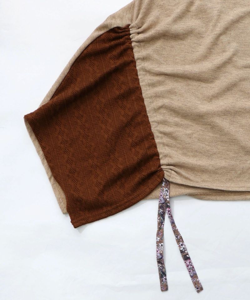 【雅結×iS ScoLar】コラボ 異素材切替プルオーバー