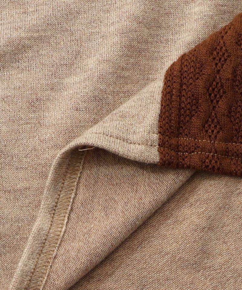 【雅結×iS ScoLar】コラボ 異素材切替プルオーバー