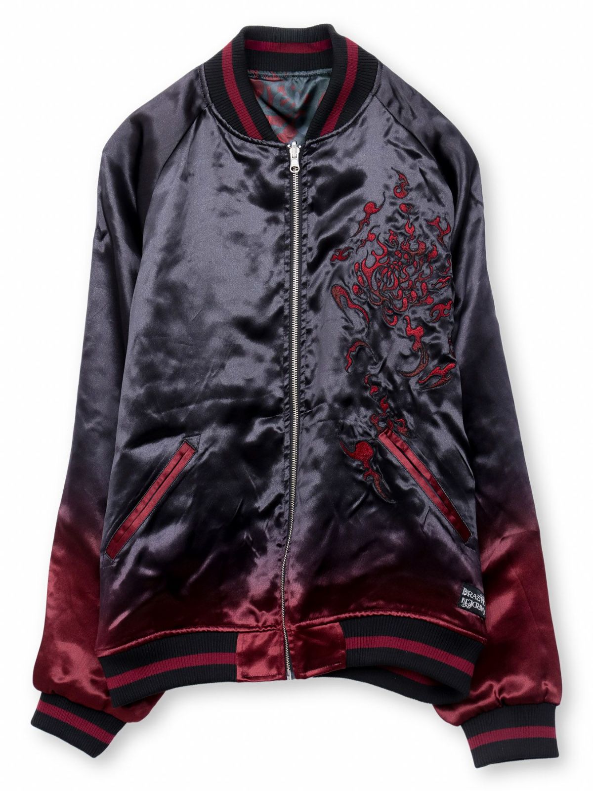 【DRASTIC GARDEN】“火炎ノ菊”刺繍入りリバーシブルスカジャン