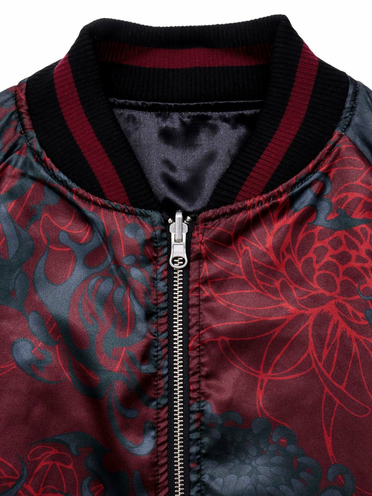 【DRASTIC GARDEN】“火炎ノ菊”刺繍入りリバーシブルスカジャン