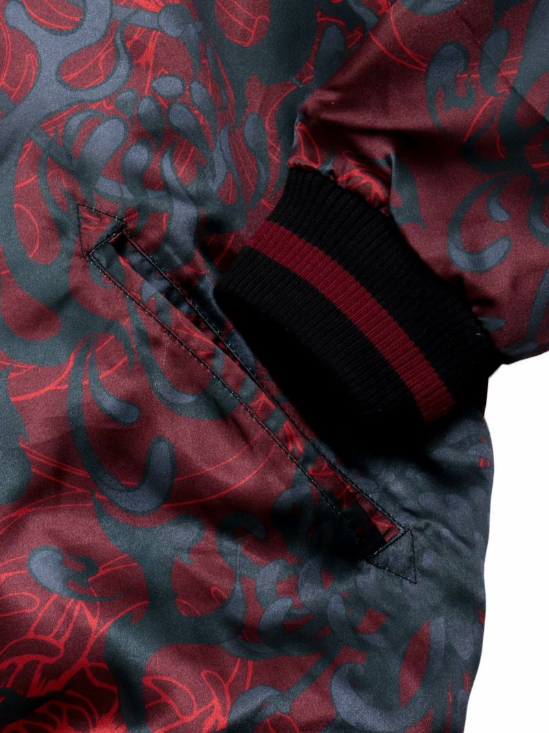 【DRASTIC GARDEN】“火炎ノ菊”刺繍入りリバーシブルスカジャン