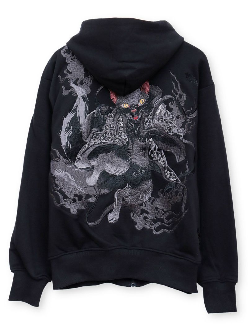 【こおさん専用】 流儀圧搾【絡繰魂・粋】猫又 総刺繍 リバーシブルスカジャン こおさん専用】 流儀圧搾【絡繰魂・粋】猫又 総刺繍 リバーシブル