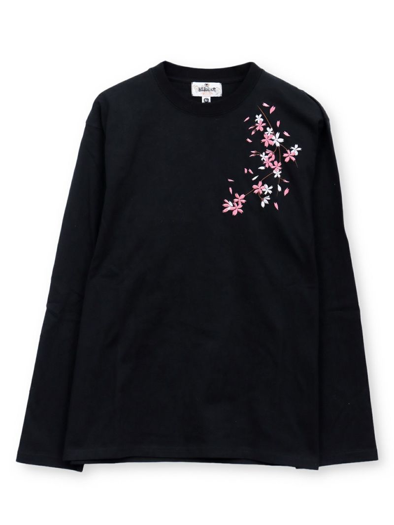 【絡繰魂】“桜吹雪”刺入りロンT【絡繰魂】“桜吹雪”刺入りロンT