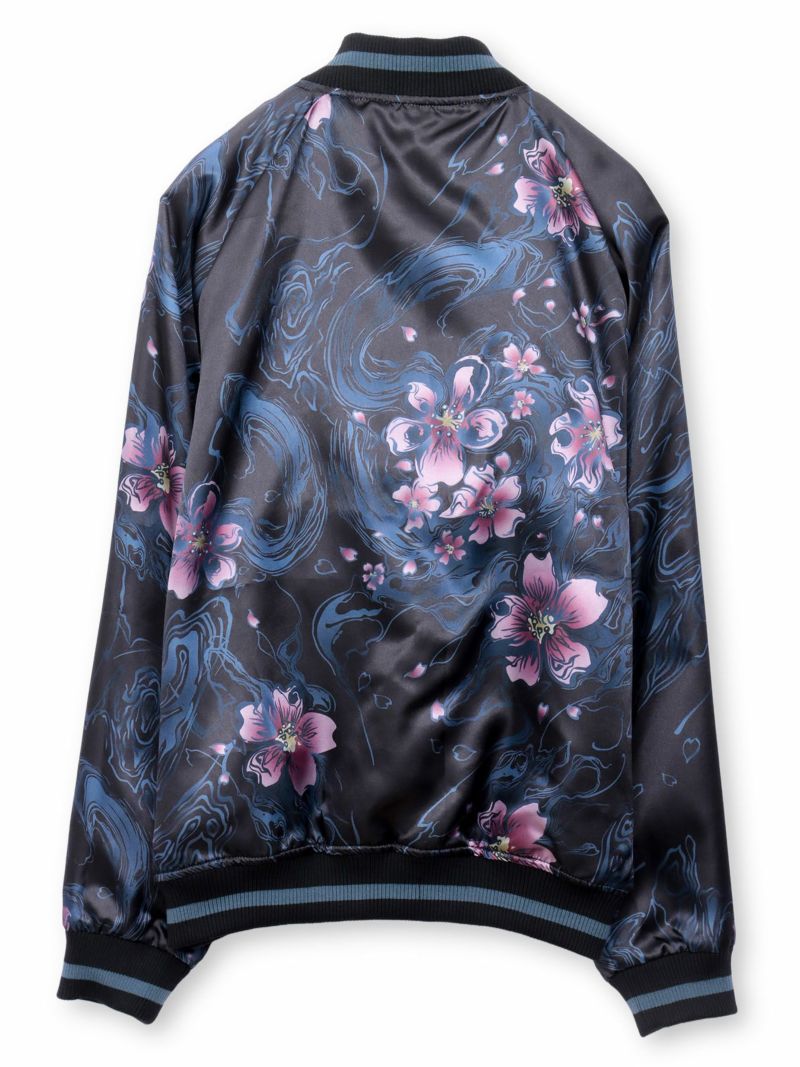 【DRASTIC GARDEN】“煙ノ桜”刺繍入りリバーシブルスカジャン