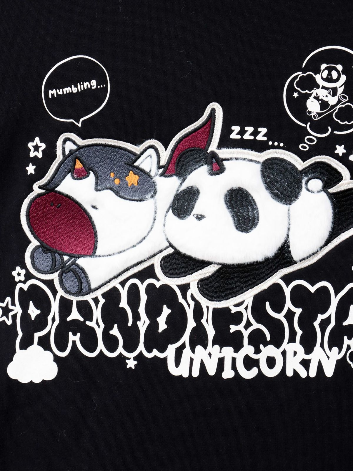 【PANDIESTA JAPAN】“初夢ユニコーン”フェイクファー切替ZIPパーカー