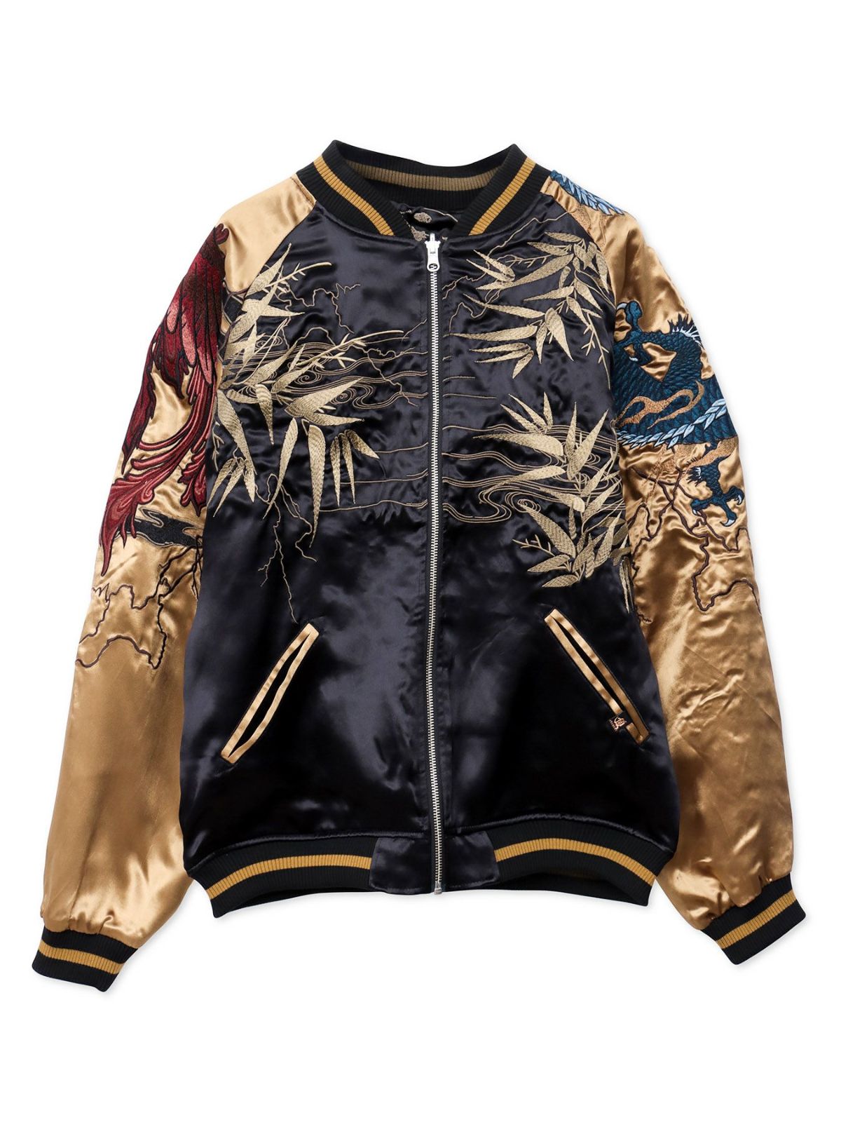 【絡繰魂・頂】“四神と麒麟”総刺リバーシブルスカジャン〔別注〕