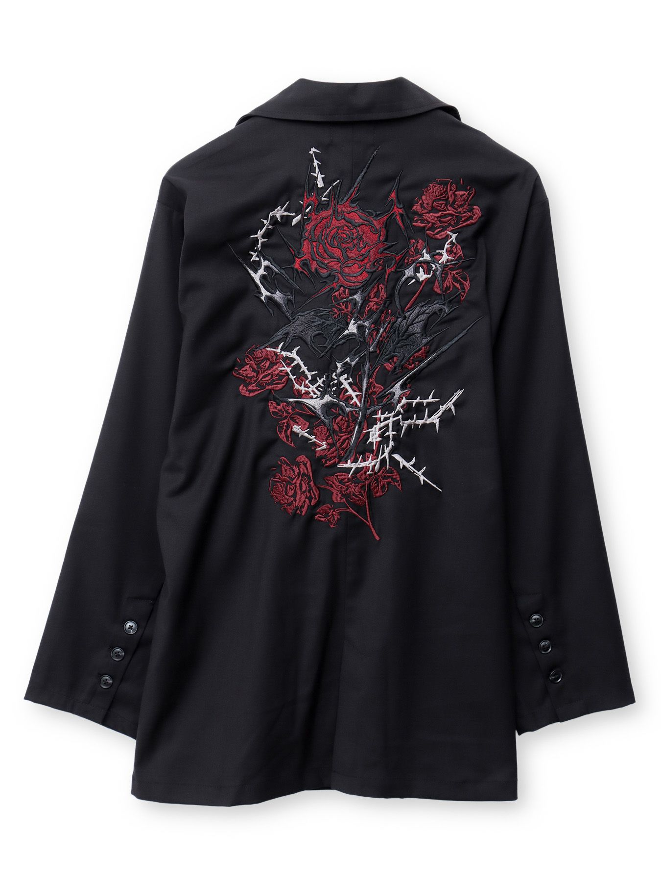 【DRASTIC GARDEN】“稲妻ノ薔薇”総刺繍BIGテーラードジャケット