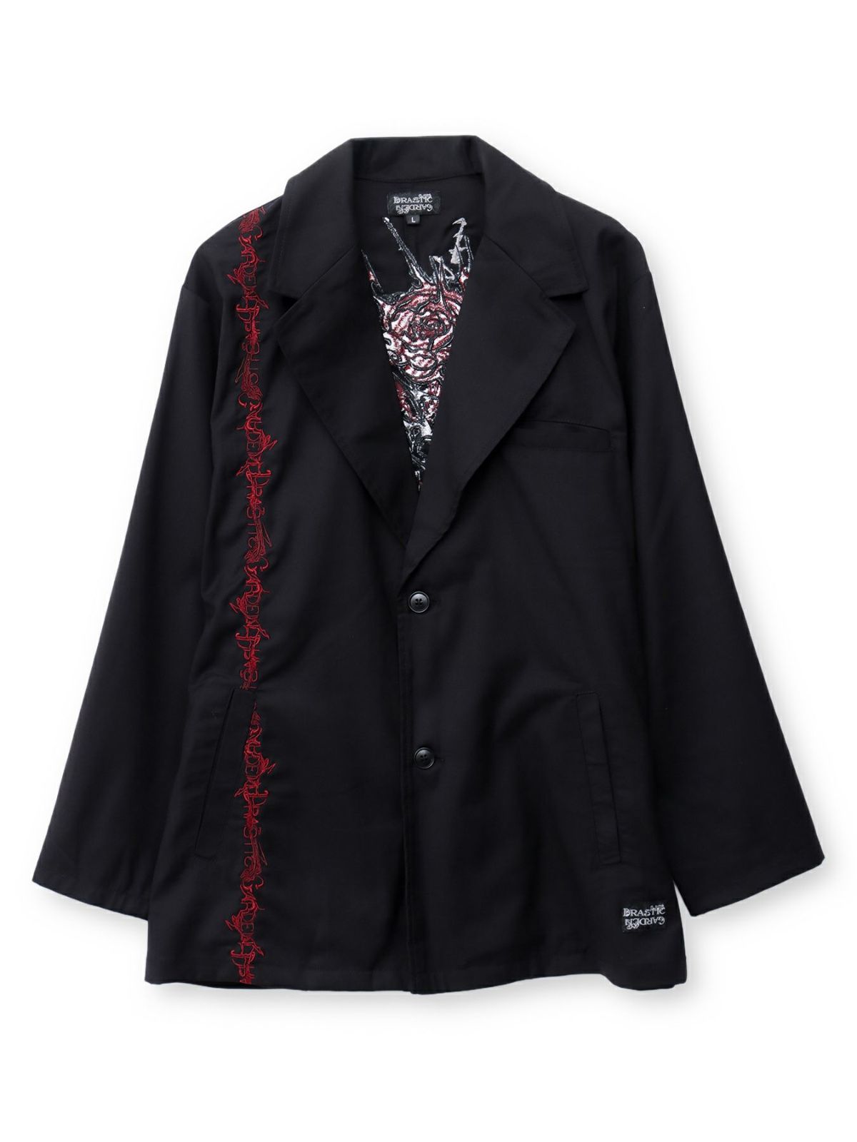 【DRASTIC GARDEN】“稲妻ノ薔薇”総刺繍BIGテーラードジャケット