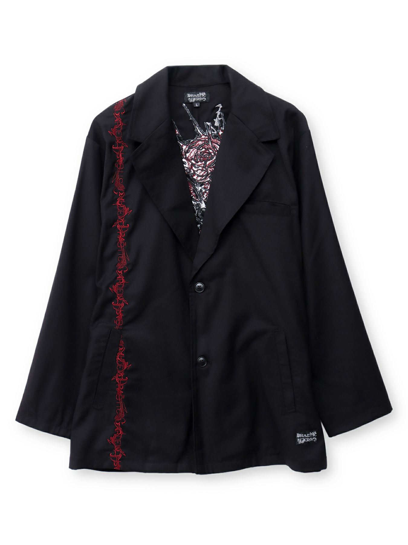 【DRASTIC GARDEN】“稲妻ノ薔薇”総刺繍BIGテーラードジャケット