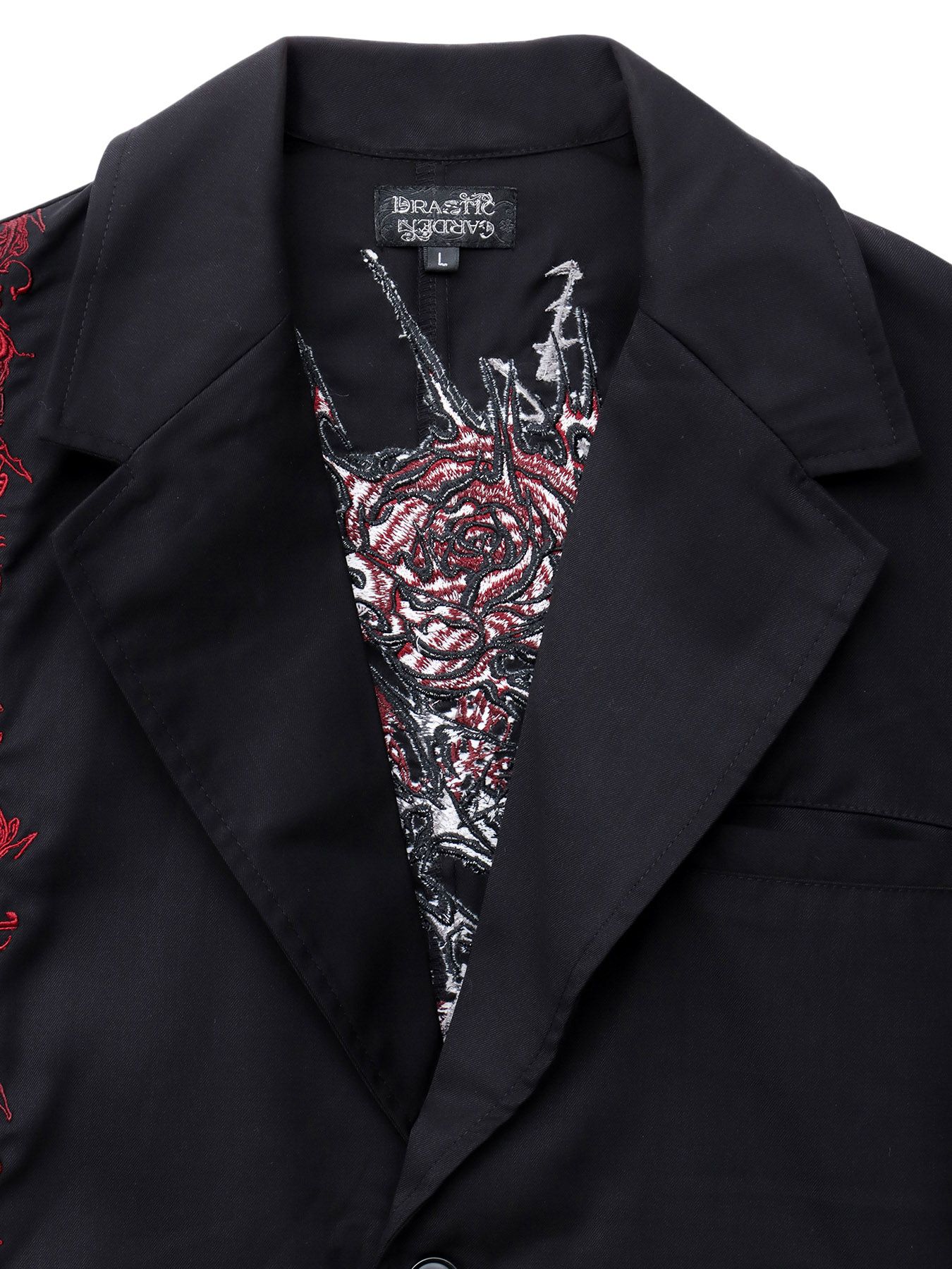 【DRASTIC GARDEN】“稲妻ノ薔薇”総刺繍BIGテーラードジャケット