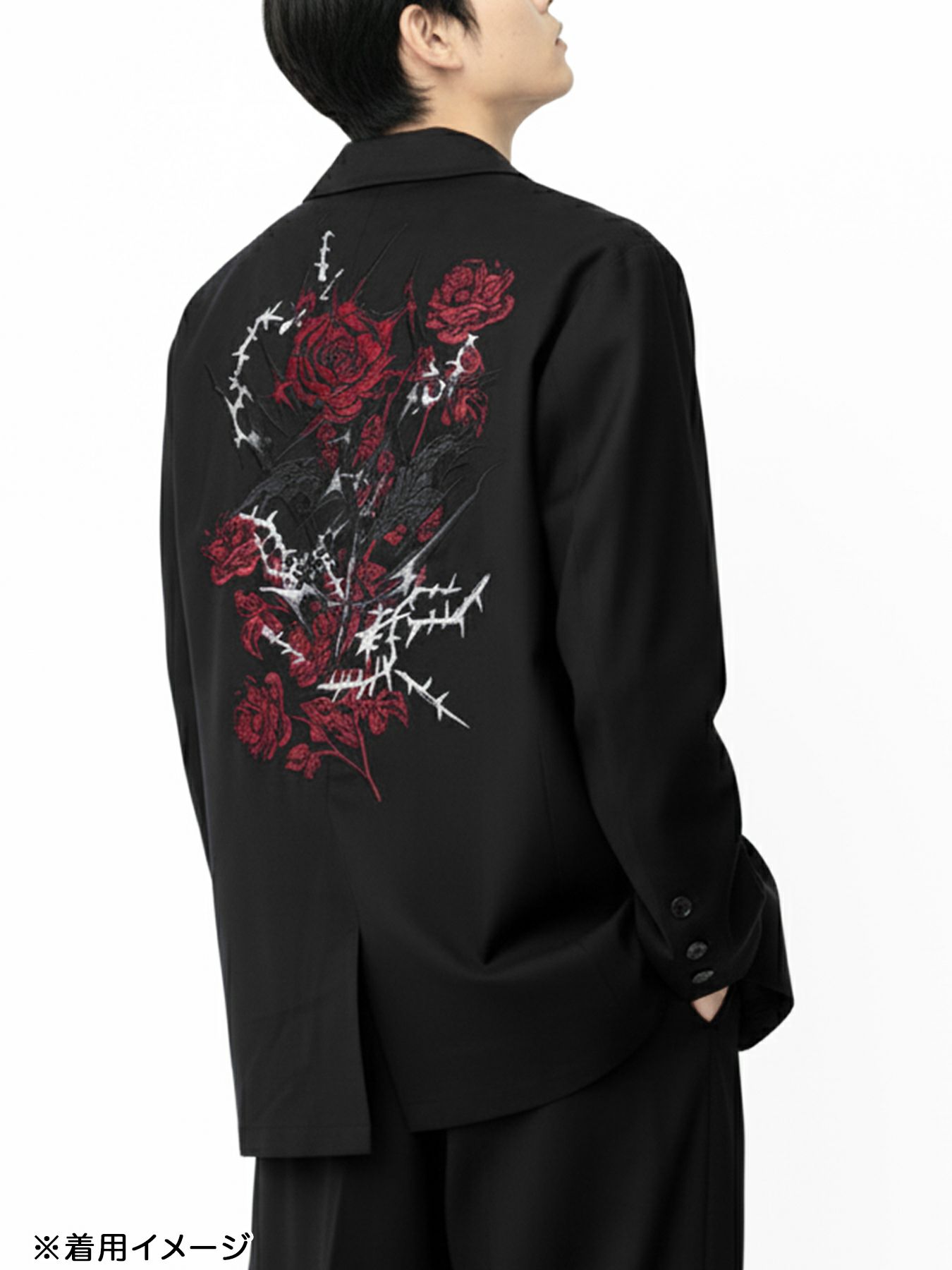 【DRASTIC GARDEN】“稲妻ノ薔薇”総刺繍BIGテーラードジャケット