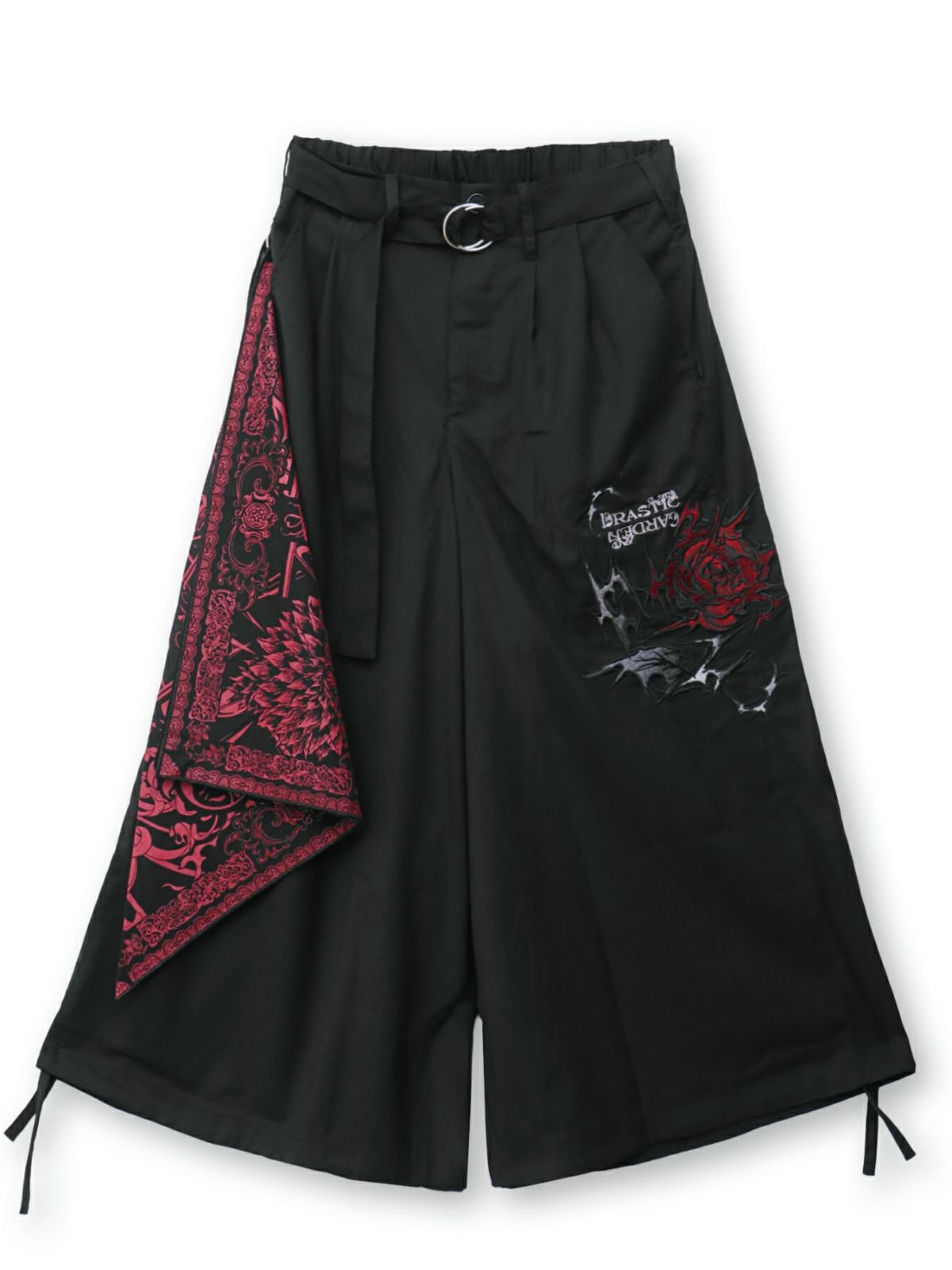 【DRASTIC GARDEN】“稲妻ノ薔薇”総刺繍ワイドパンツ