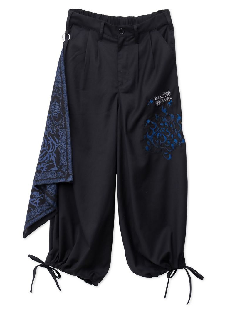 【DRASTIC GARDEN】“火炎ノ菊”総刺繍ワイドパンツ
