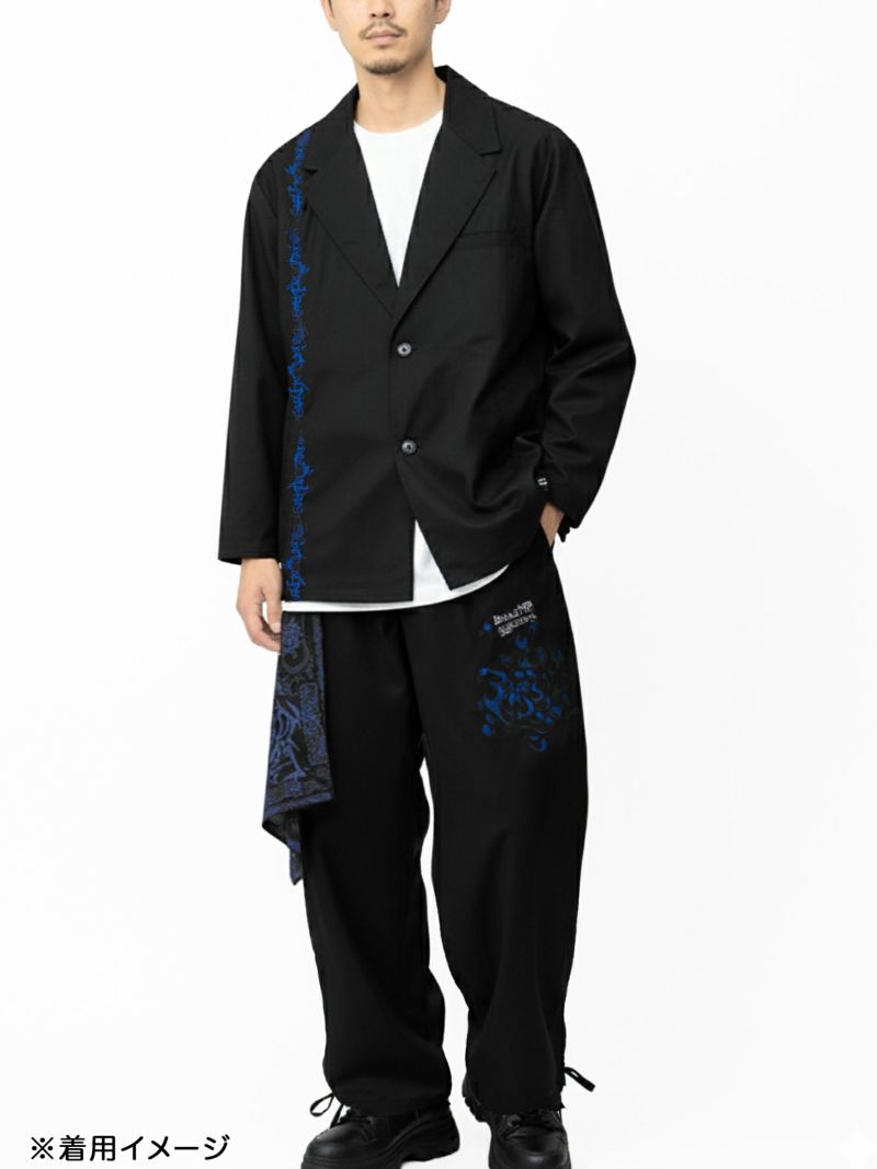 【DRASTIC GARDEN】“火炎ノ菊”総刺繍ワイドパンツ