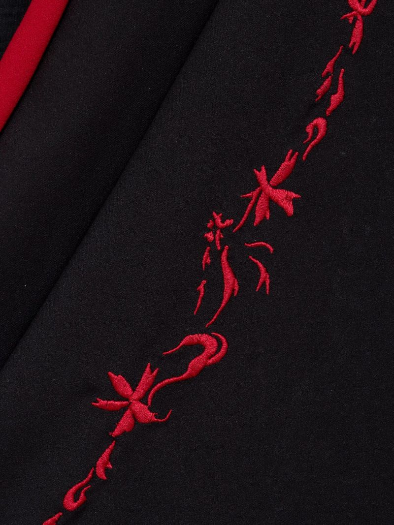 【雅結 -EN-】“九尾”刺繍入りキモノスリーブ8分袖 変形シャツ