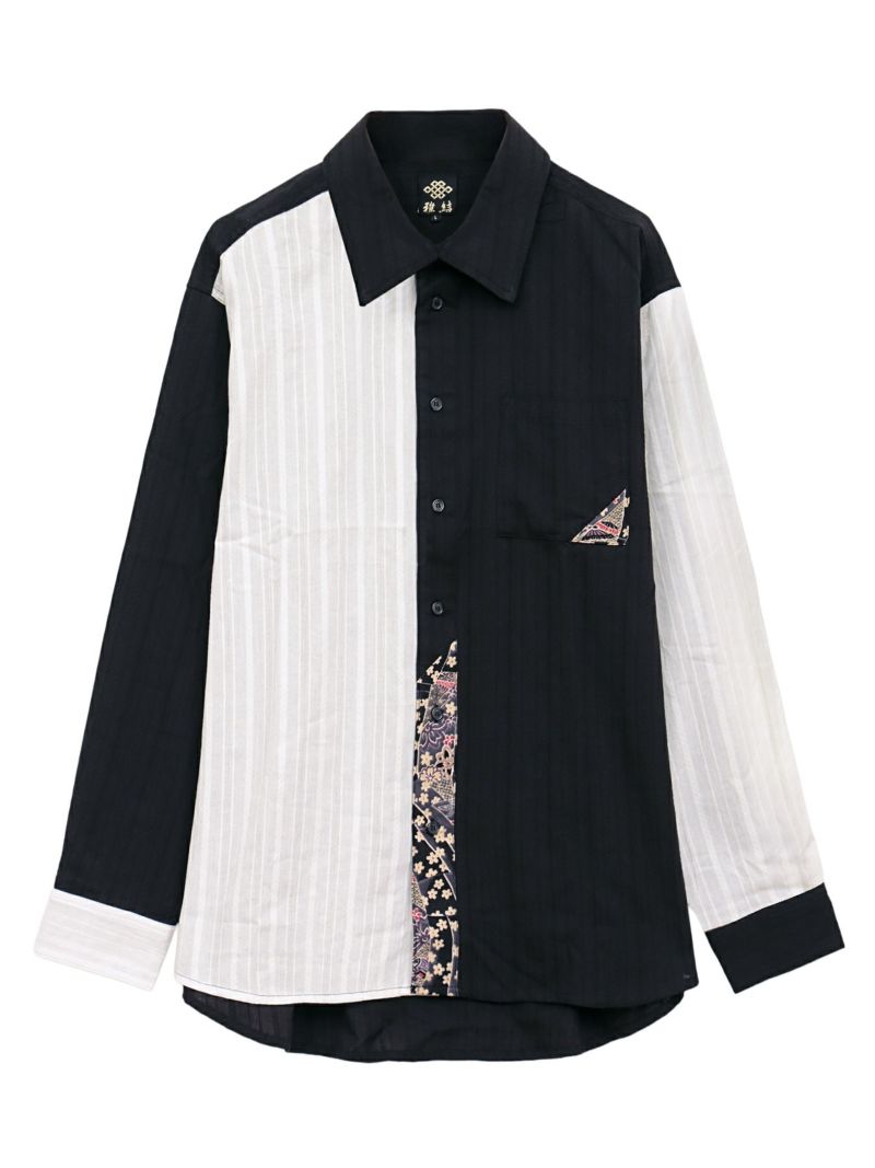 【雅結】和生地切替シャツアンサブル