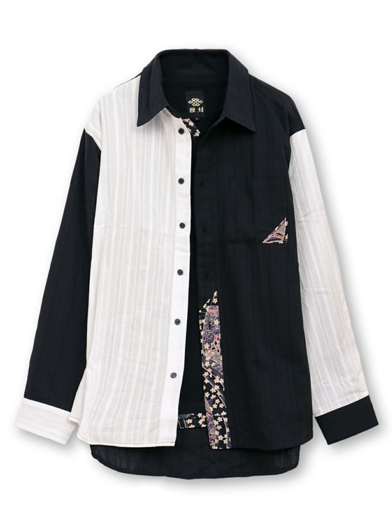 【雅結】和生地切替シャツアンサブル