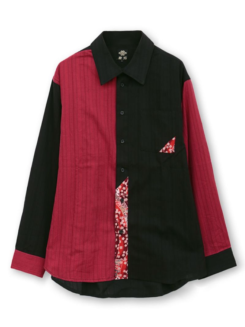 【雅結】和生地切替シャツアンサブル