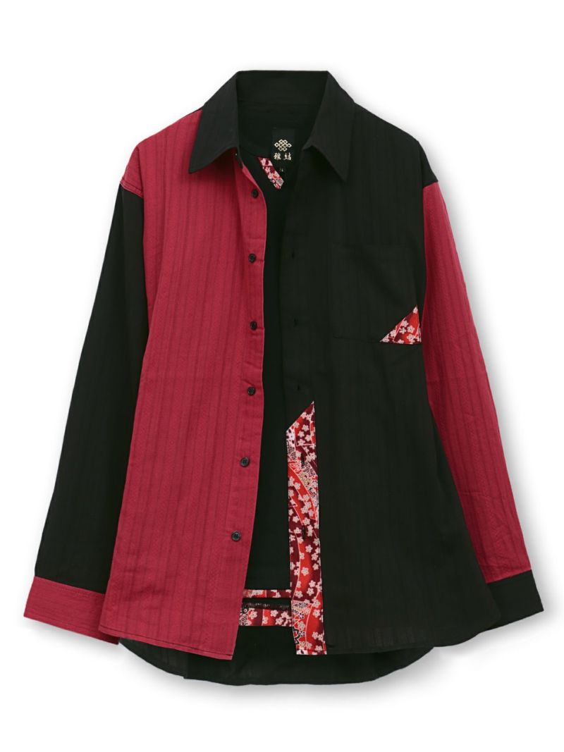 【雅結】和生地切替シャツアンサブル