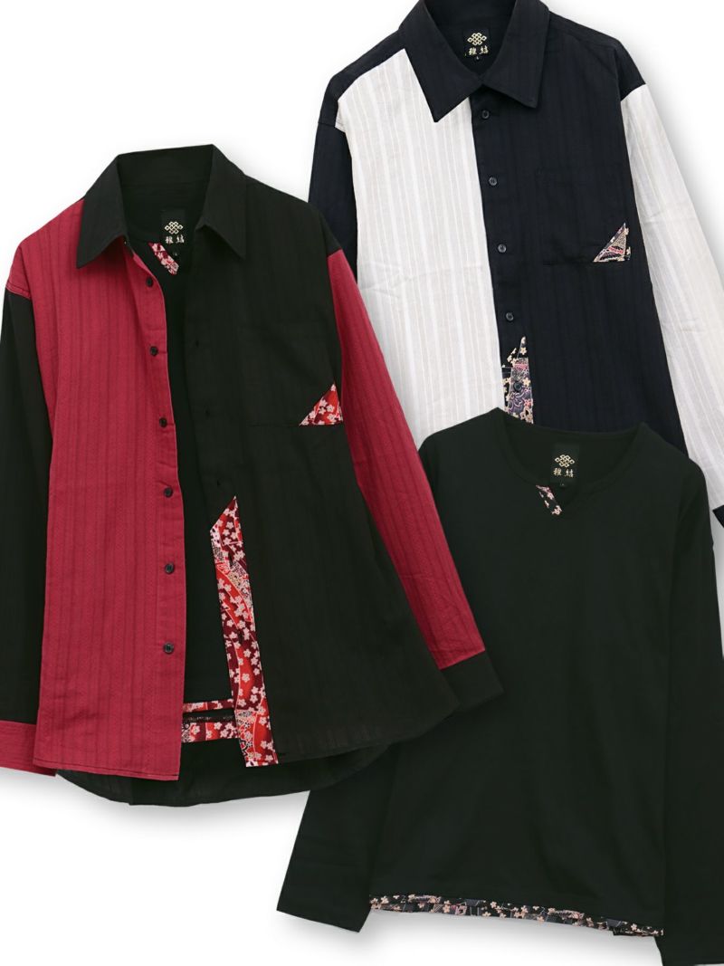 【雅結】和生地切替シャツアンサブル