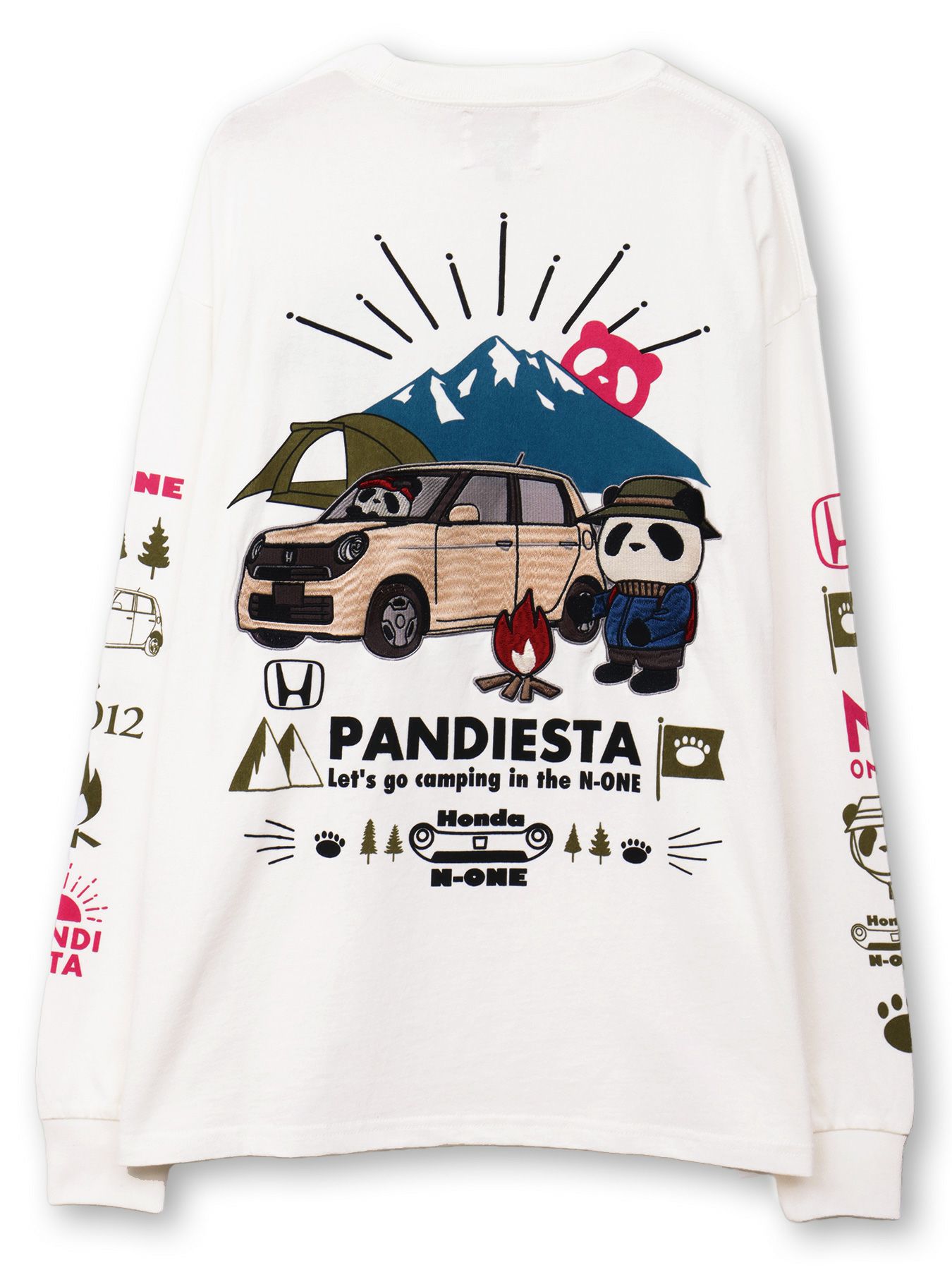 【HONDA×PANDIESTA JAPAN】“N-ONE CAMP”刺繍入りロンT