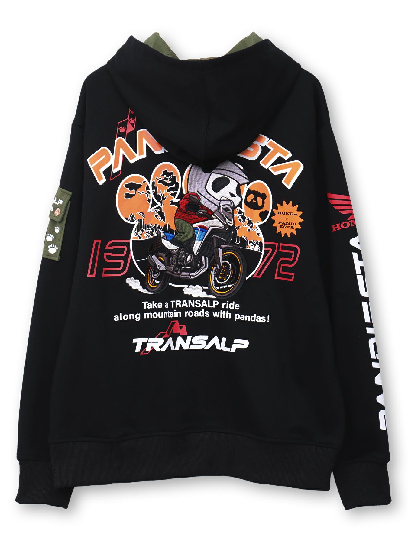 【HONDA×PANDIESTA JAPAN】“トランザルプ”刺繍入りパーカー