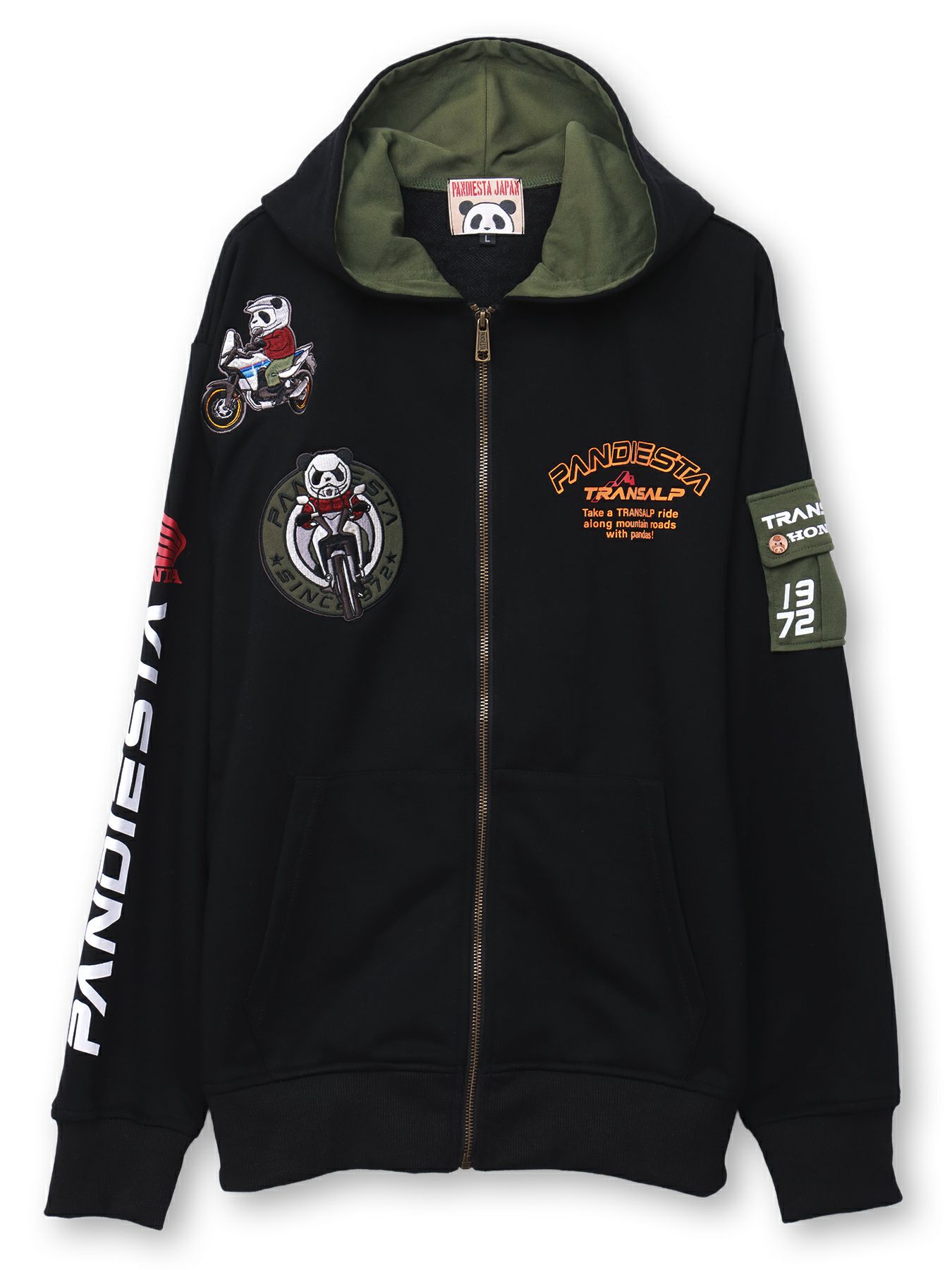 【HONDA×PANDIESTA JAPAN】“トランザルプ”刺繍入りパーカー