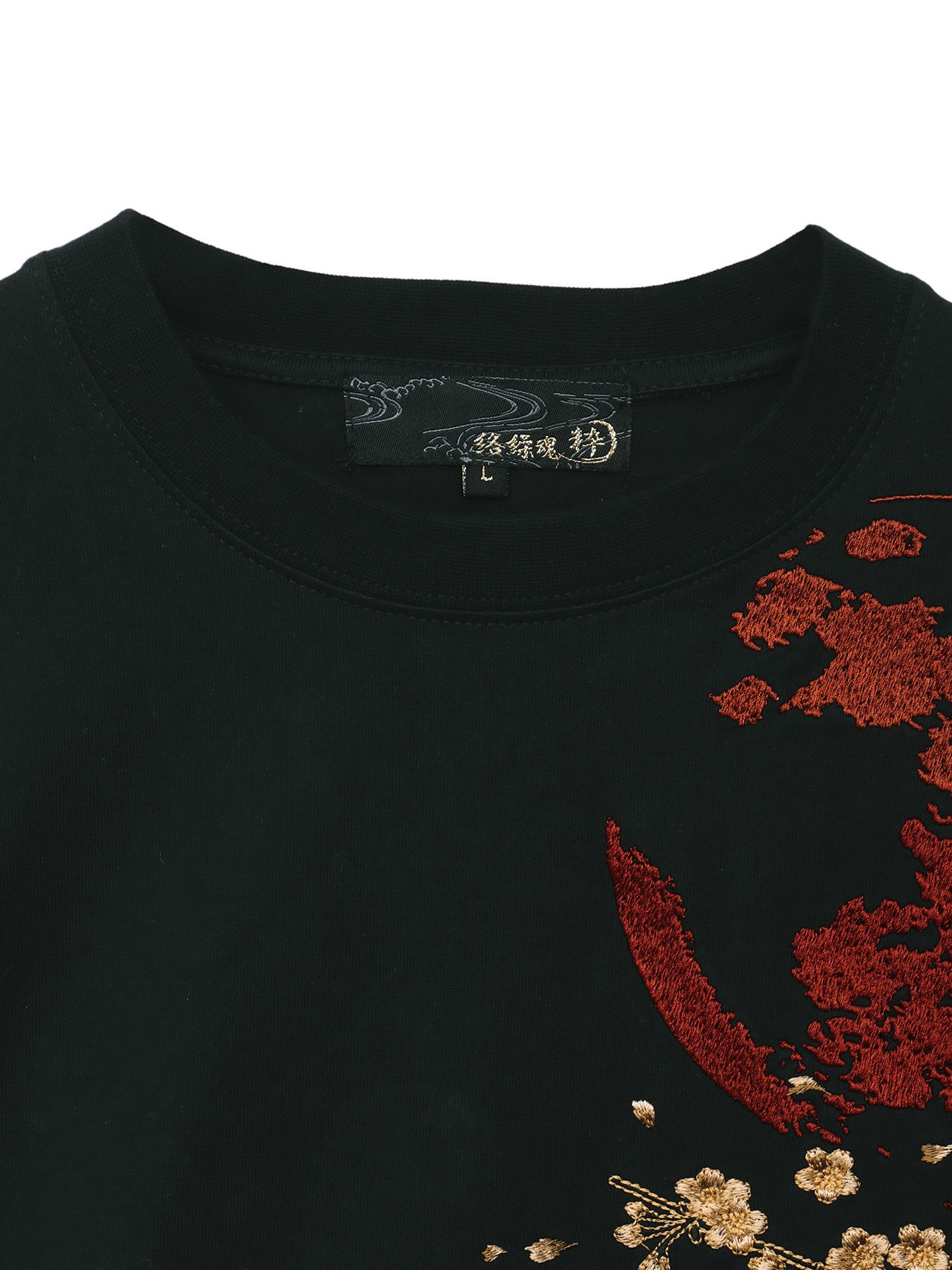 【絡繰魂・粋】“月光狼”刺繍入りロンT